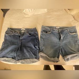 Lot of size 18 denim shorts